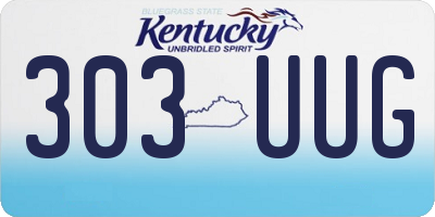 KY license plate 303UUG