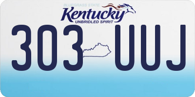 KY license plate 303UUJ