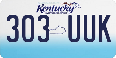 KY license plate 303UUK