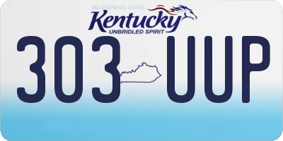 KY license plate 303UUP