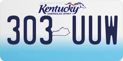 KY license plate 303UUW
