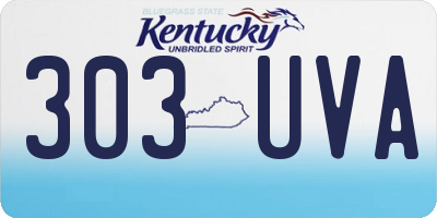 KY license plate 303UVA
