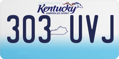 KY license plate 303UVJ
