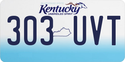 KY license plate 303UVT