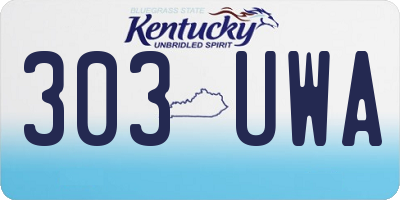 KY license plate 303UWA