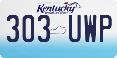 KY license plate 303UWP
