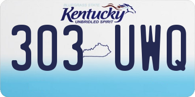 KY license plate 303UWQ