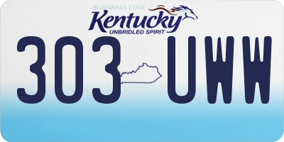 KY license plate 303UWW
