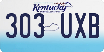 KY license plate 303UXB