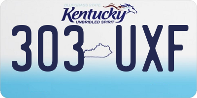 KY license plate 303UXF