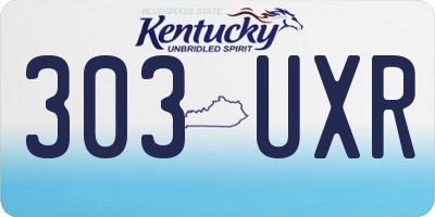 KY license plate 303UXR