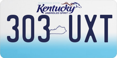 KY license plate 303UXT
