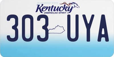 KY license plate 303UYA