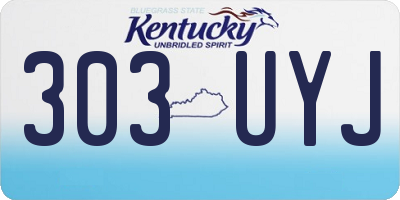 KY license plate 303UYJ