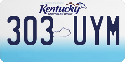 KY license plate 303UYM