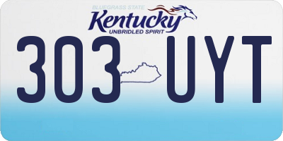 KY license plate 303UYT