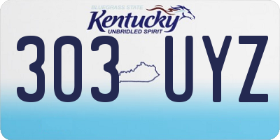 KY license plate 303UYZ