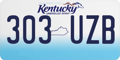 KY license plate 303UZB