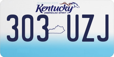 KY license plate 303UZJ