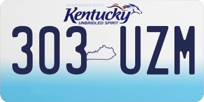 KY license plate 303UZM
