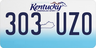 KY license plate 303UZO