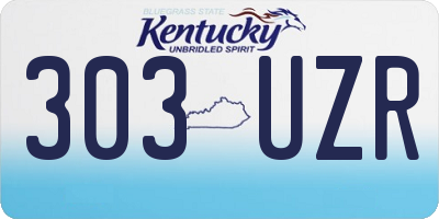KY license plate 303UZR