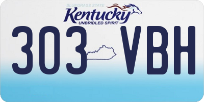 KY license plate 303VBH