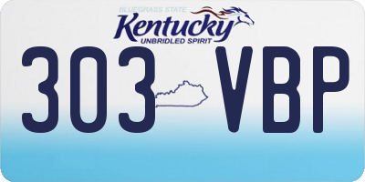 KY license plate 303VBP