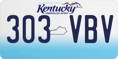 KY license plate 303VBV