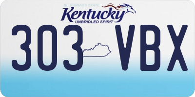 KY license plate 303VBX