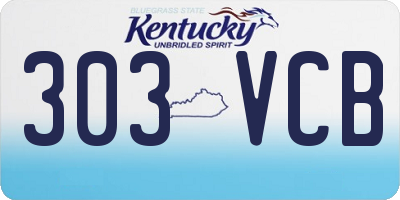 KY license plate 303VCB