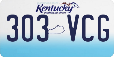 KY license plate 303VCG