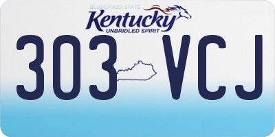 KY license plate 303VCJ