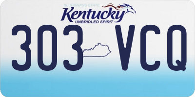 KY license plate 303VCQ