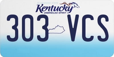 KY license plate 303VCS