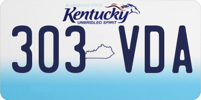 KY license plate 303VDA