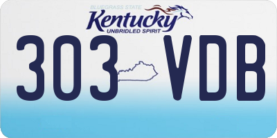 KY license plate 303VDB