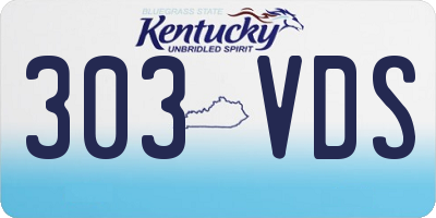 KY license plate 303VDS