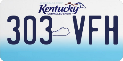 KY license plate 303VFH