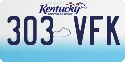 KY license plate 303VFK
