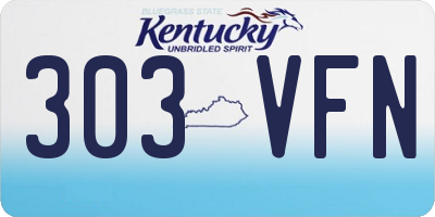 KY license plate 303VFN