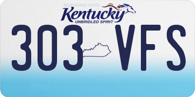 KY license plate 303VFS