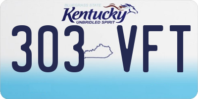 KY license plate 303VFT