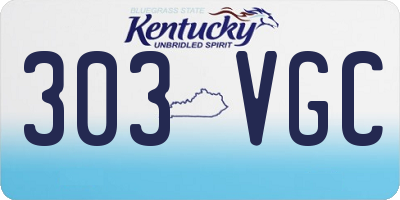 KY license plate 303VGC