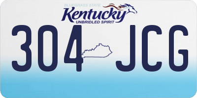 KY license plate 304JCG