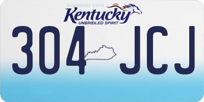 KY license plate 304JCJ