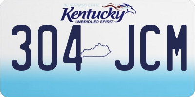 KY license plate 304JCM