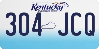 KY license plate 304JCQ