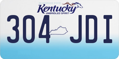 KY license plate 304JDI