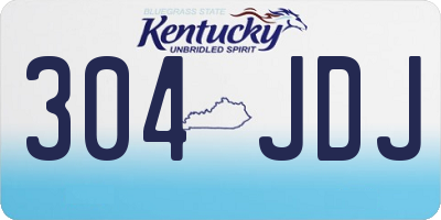 KY license plate 304JDJ